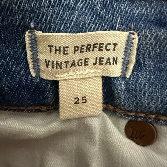 Madewell The Perfect Vintage Jean Denman Wash 25 NWT 90s Mom Jeans High Rise - Picture 13 of 16